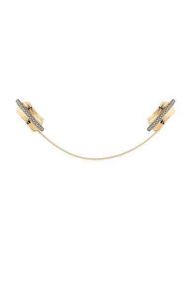 Demarson Ruby Jacket Clip in Gold & Pave