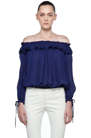 DSQUARED Giselle Blouse in Blue | FWRD