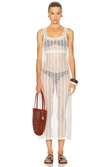 Deiji Studios Thread Dress in Off White