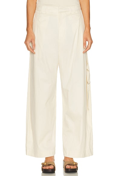 Deiji Studios Tab Pant in Off White