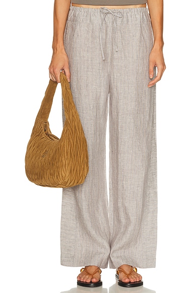 Double Waist Linen Pant