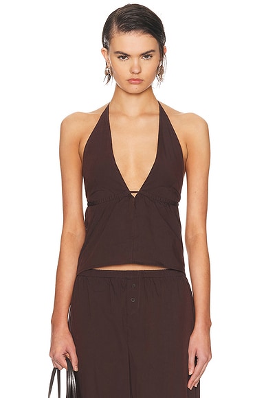 Button Halter Top