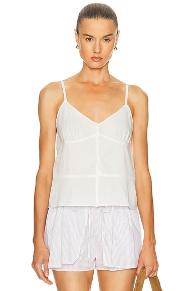 Ludovic de Saint Sernin Cleavage Bustier Top in White | FWRD
