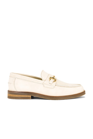 【Duke + Dexter】Wilde Biscuit Suede Bit Loafer - Women's Duke + Dexter Wilde Bit Penny Loafer in Biscuit | FWRD