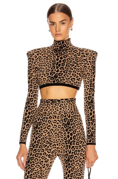 Long Sleeve Leopard Top