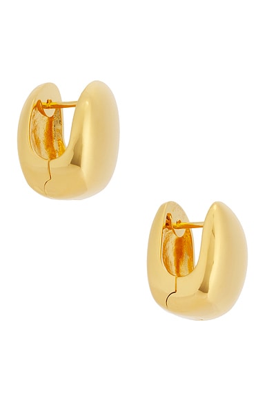 DEVE Quart De Soleil Hoop Earrings in Gold Vermeil
