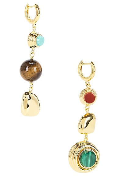 Le Cabanon Earrings in Sterling Silver & Multicolor