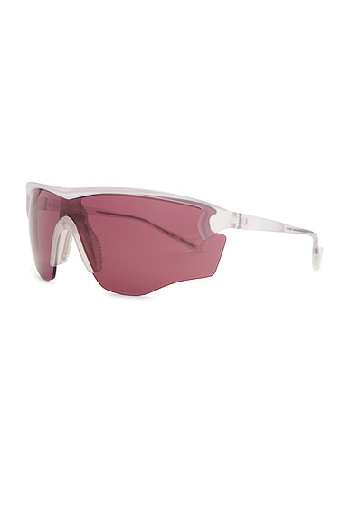 District Vision Junya Racer Sunglasses In Clear & D+ Black Rose