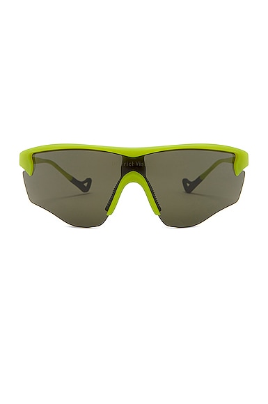 District Vision Junya Racer Sunglasses In Electric Green