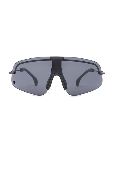 District Vision x Massimo Osti Studio Aiko Ti Sunglasses in Graphite/d+ Onyx Mirror