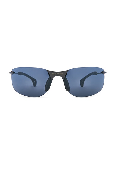 District Vision Miho Windstream Ti Sunglasses in Graphite & D+ Onyx Mirror