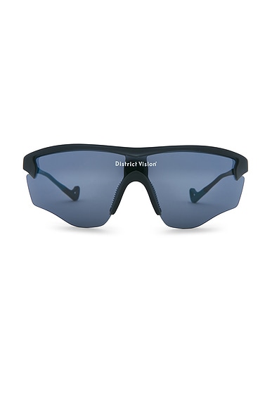 District Vision Junya Racer Sunglasses in Azure Black & D+ Onyx Mirror