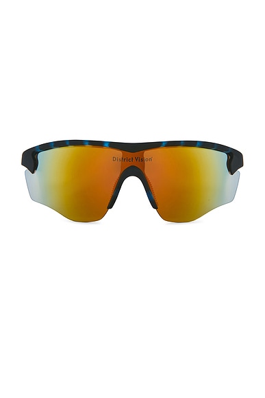 District Vision Junya Racer Sunglasses in Midnight Mosiac & D+ Fire Mirror