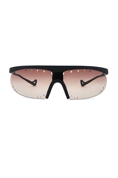 District Vision x PAF Koharu Eclipse Sunglasses in Deep Sea & D+ Brown Gradient