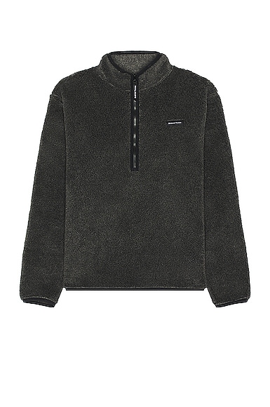 District Vision Grey Doug Zip Jumper In Charcoal