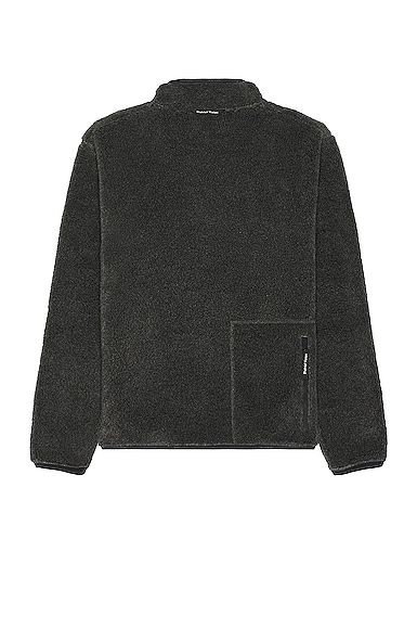 Shop District Vision Doug Half Zip Fleece Sweater In Charcoal