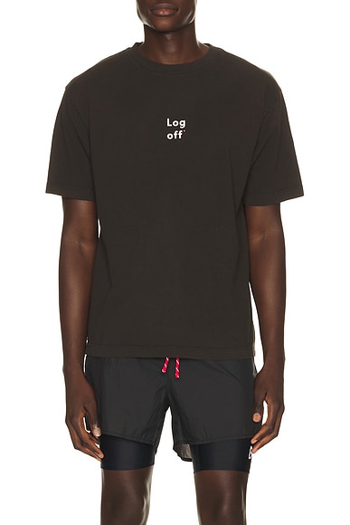District Vision Log Off Tee in Brown