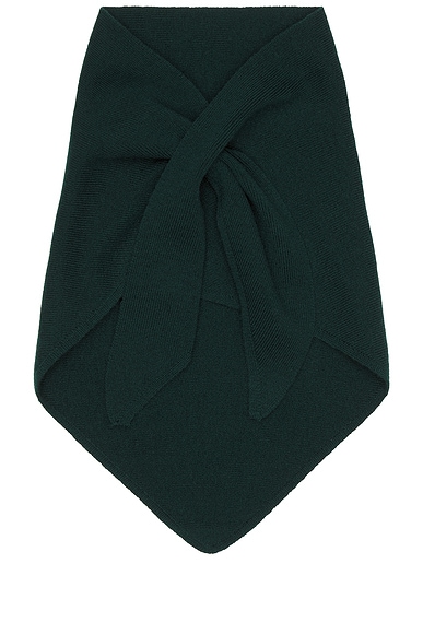 EAVES Sheryl Knit Kerchief in Forest Green