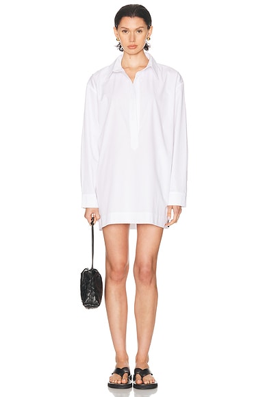 EAVES Yohanne Shirt Dress in White