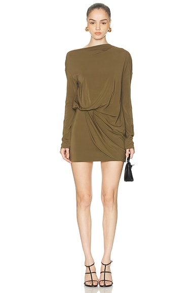 EAVES Desi Mini Dress in Capers