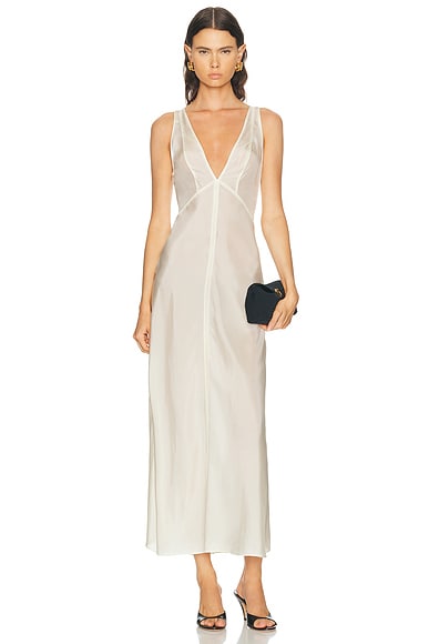 EAVES Freda Maxi Dress in Pearl
