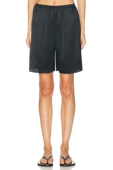 EAVES Loretta Silk Short in Black