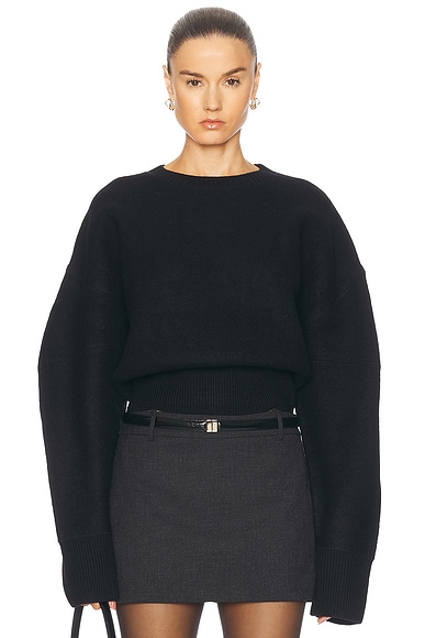 EAVES Arlet Crewneck Sweater in Black