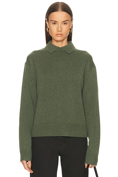 EAVES x Coco Oaklee Collared Sweater in Avocado