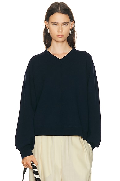 Zooey Double Faced V-neck Sweater