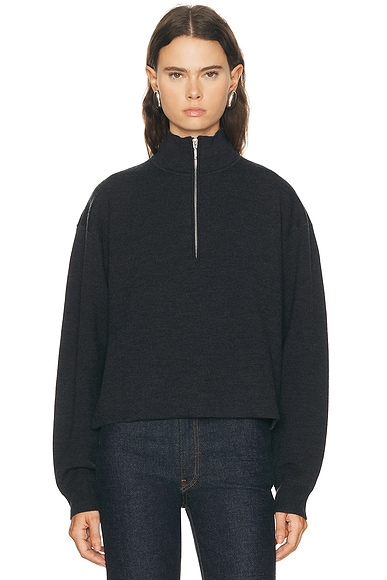 Brecken Double Faced Half Zip Sweater