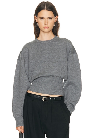 Carlie Double Faced Blouson Crewneck