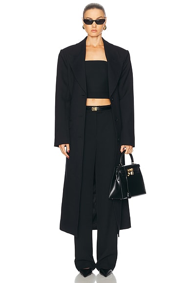 EAVES Dor Classic Suiting Coat in Black