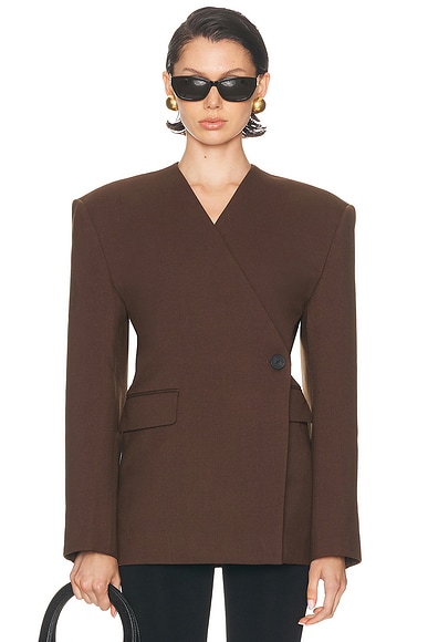 EAVES x Yhasmina Ferrara Naama Blazer in Brown