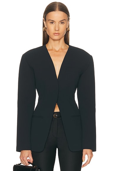 x Coco Unne Polished Crepe Blazer