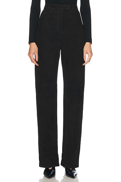 EAVES Blanca Suede Pants in Black