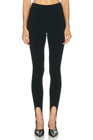 EAVES Deelia Knit Stirrup Legging in Black