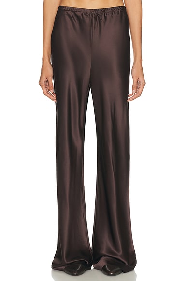 EAVES Loretta Silk Pants in Chocolate Brown