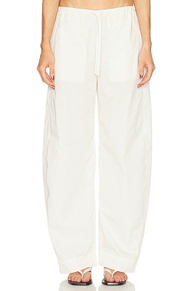 EAVES Lana Barrel Leg Pant in Off White