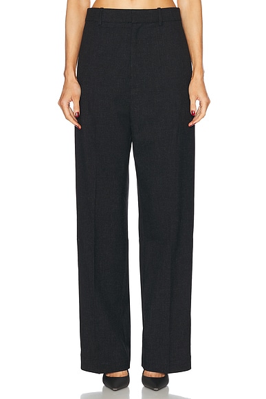 EAVES Kira Melange Suiting Pants in Dark Grey