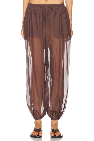 EAVES Kai Balloon Pant in Chocolate Brown