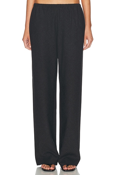 EAVES x Blake Evin Loretta Classic Suiting Bias Pant in Charcoal Melange