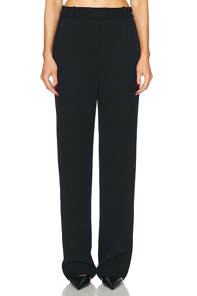 EAVES Gal Polished Crepe Pants in Black