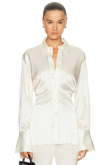 EAVES Sigrun Slouch Waist Blouse in Ivory