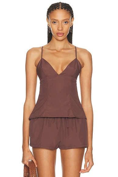 EAVES Lexie Top in Cacao