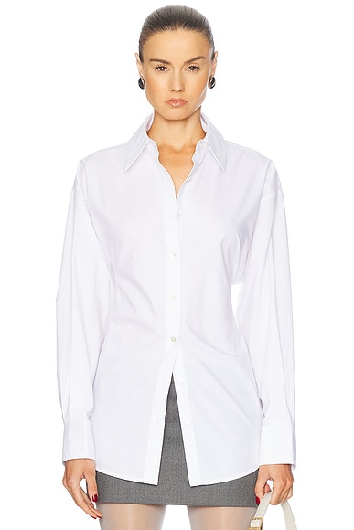 EAVES Sivan Poplin Shirt in White