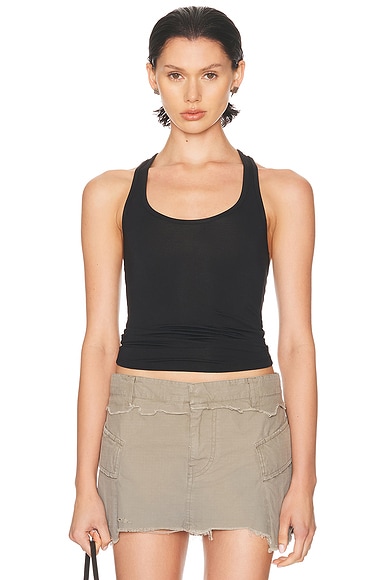 EB Denim Lucy Racerback Tank in Black