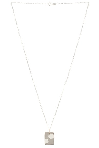 Ellie Mercer Two Piece Dog Tag Pendant in White