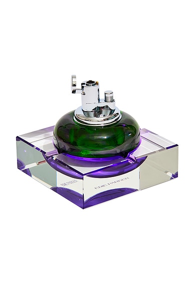 Glass Tabletop & Ashtray Set