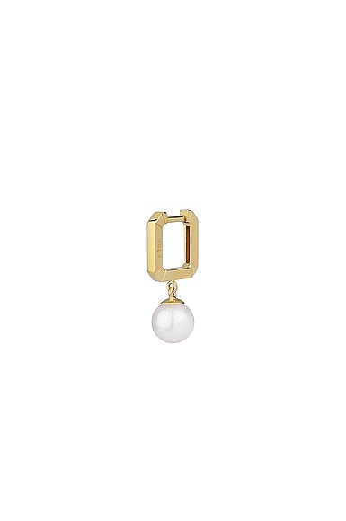 EERA Single Mini Pearl Earring in Metallic Gold