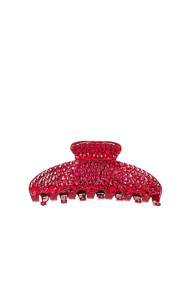 Emi Jay For Fwrd Crystal Big Effing Clip in Red & Red